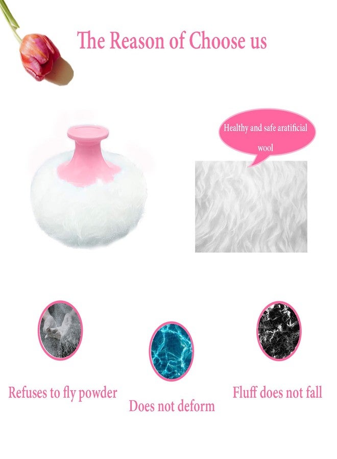 Qopoto Body Powder Puff and Container for Dusting Powder, Women Powder Puff and Powder Case for Bath and Travel (Ormosia) - Image 5